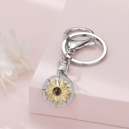 Sunflower 2 Photo Projection Keychain