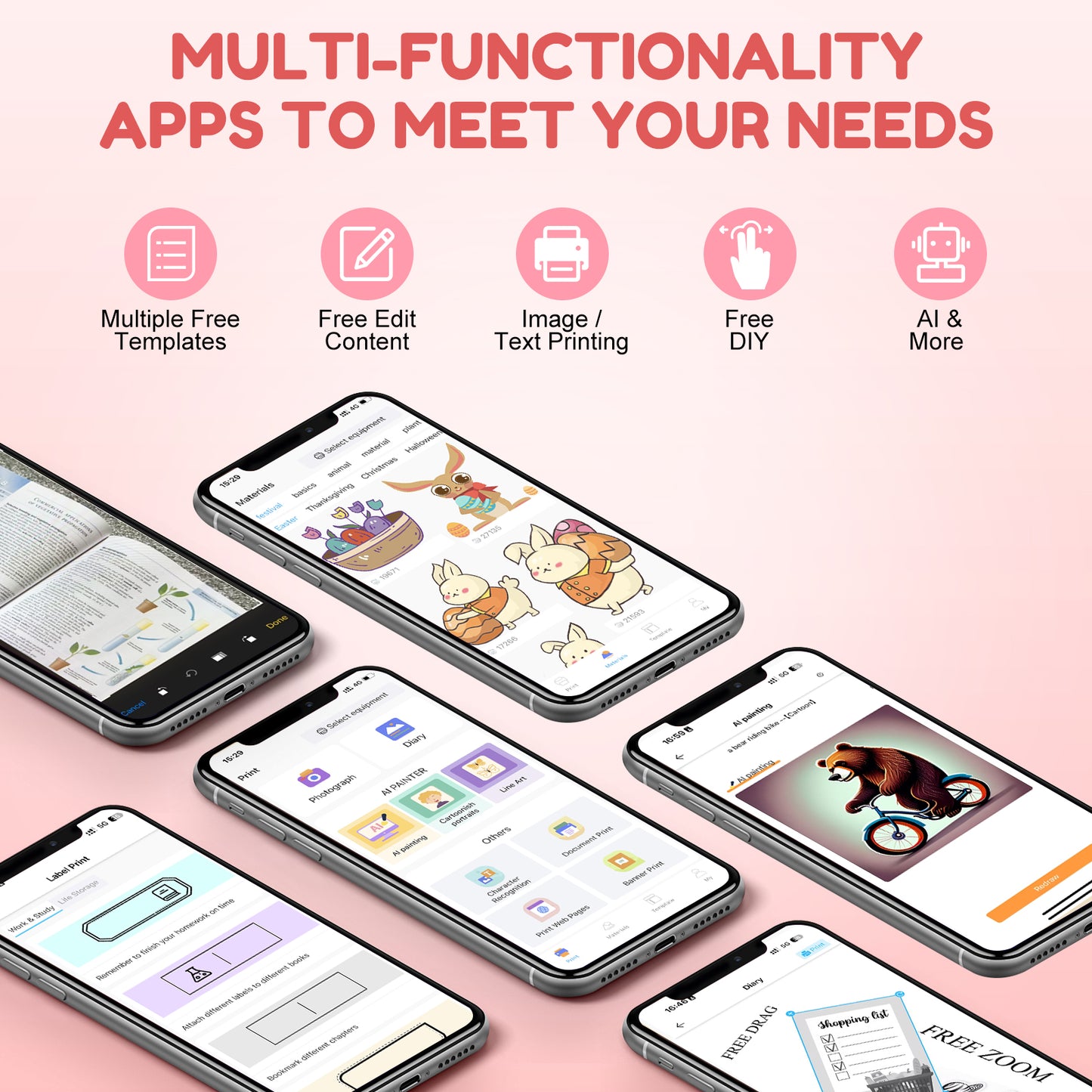 Thermal Mini Inkless Sticker Maker Printer (With Thermal Papers & Sticker Papers)