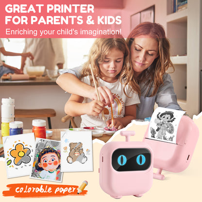 Thermal Mini Inkless Sticker Maker Printer (With Thermal Papers & Sticker Papers)