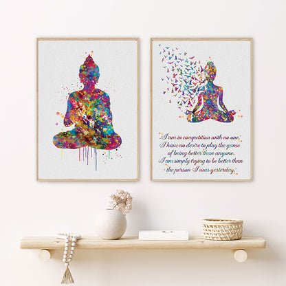 Canvas Painting Abstract Buddha Home Decor