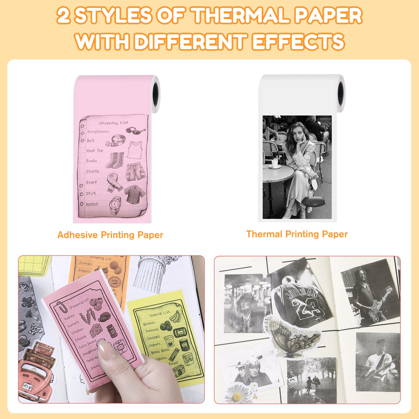 Thermal Mini Inkless Sticker Maker Printer (With Thermal Papers & Sticker Papers)